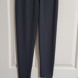 Women's Black Textured Shapewear Leggings